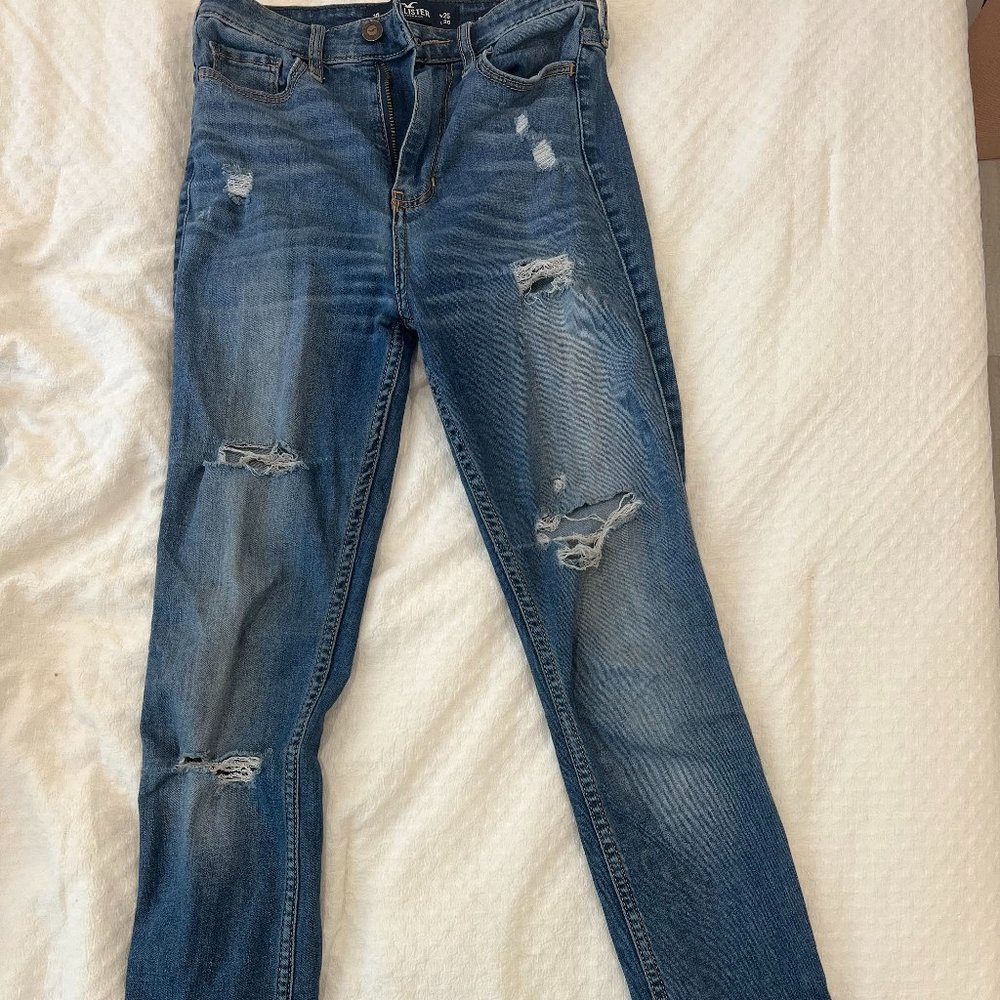 Hollister Ripped Blue Jeans